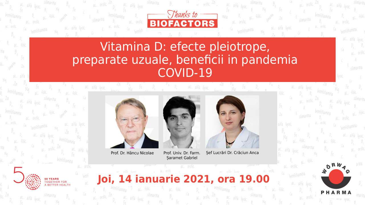 Vitamina D: efecte pleiotrope, preparate uzuale, beneficii in pandemia COVID-19