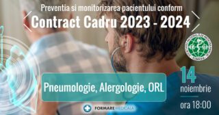 Preventia si monitorizarea pacientului conform Contractului Cadru 2023-2024 – Pneumologie, Alergologie, ORL