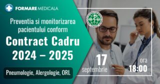 Preventia si monitorizarea pacientului conform Contractului Cadru 2024-2025 – Pneumologie, Alergologie, ORL