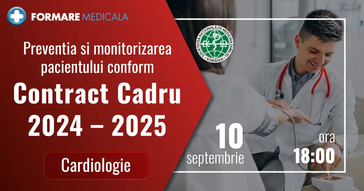 Preventia si monitorizarea pacientului conform Contractului Cadru 2024-2025   Cardiologie