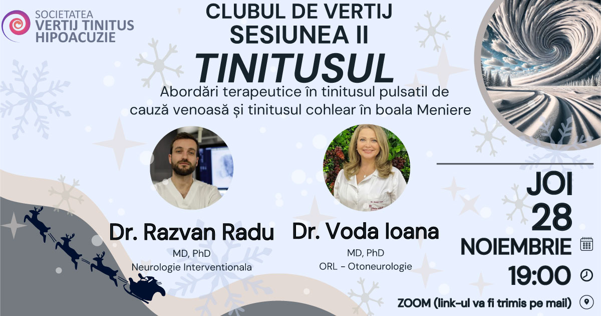 Abordari terapeutice in tinitusul pulsatil de cauza venoasa si tinitusul cohlear din boala Meniere