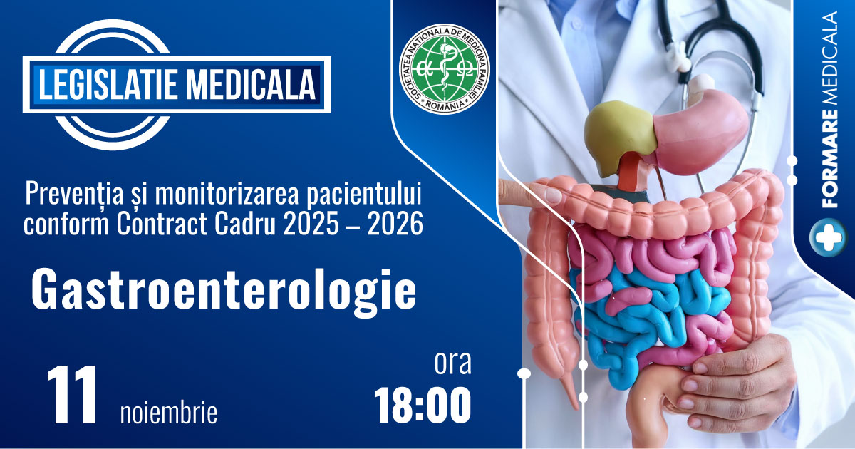 Preventia si monitorizarea pacientului conform Contractului Cadru 2025-2026 – Gastroenterologie