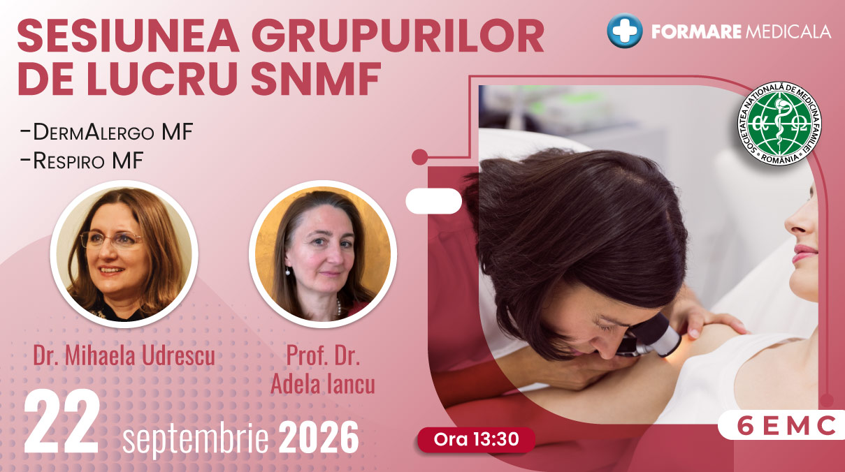Sesiunea Grupurilor de Lucru SNMF DermAlergoMF / RespiroMF